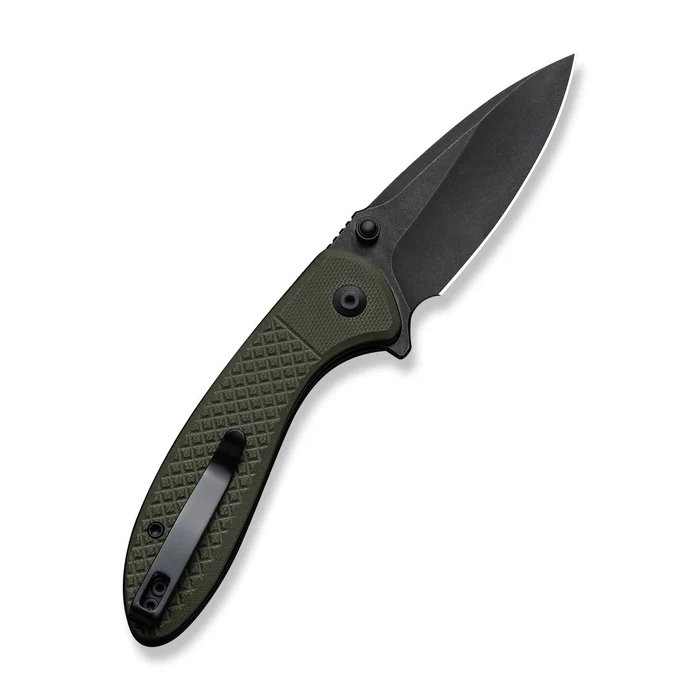CIVIVI Knives Faeger Flipper & Thumb Stud & Button Lock Knife Milled OD Green G10 Handle