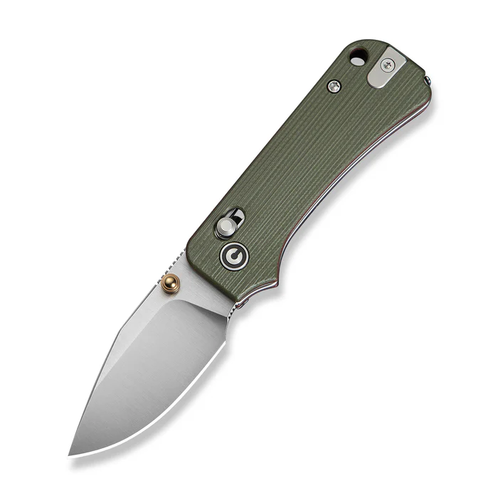 CIVIVI Knives CIVIVI Baby Banter 2 - TG Thumb Stud & Crossbar Lock Knife Milled Green / Red G10 Handle (2.34"" Satin Finished 14C28N Blade)