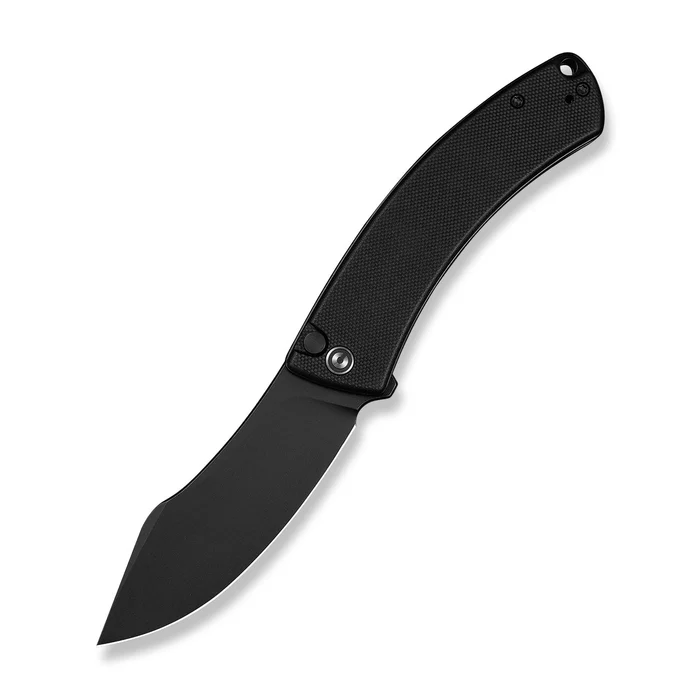 CIVIVI Knives Outlaw Muk Flipper & Button Lock Knife Black G10 Handle (3.47"" Black Stonewashed 14C28N Blade)
