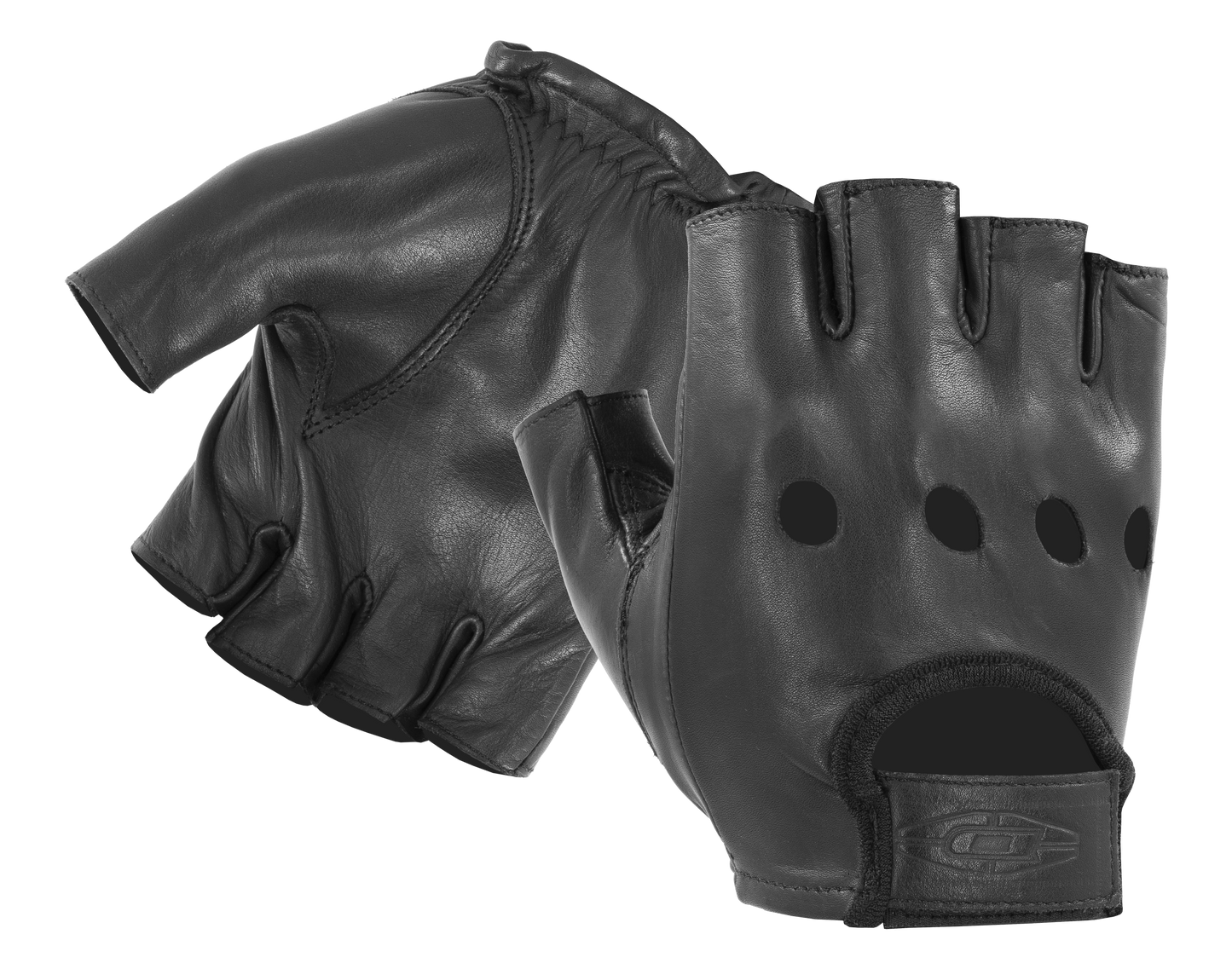 Damascus Half-Finger Leather Driving Gloves