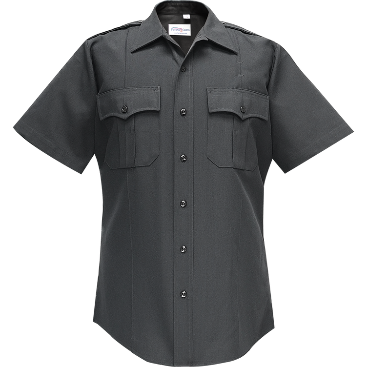 Flying Cross Deluxe Tropical Short Sleeve Shirt w/ Pleated Pockets