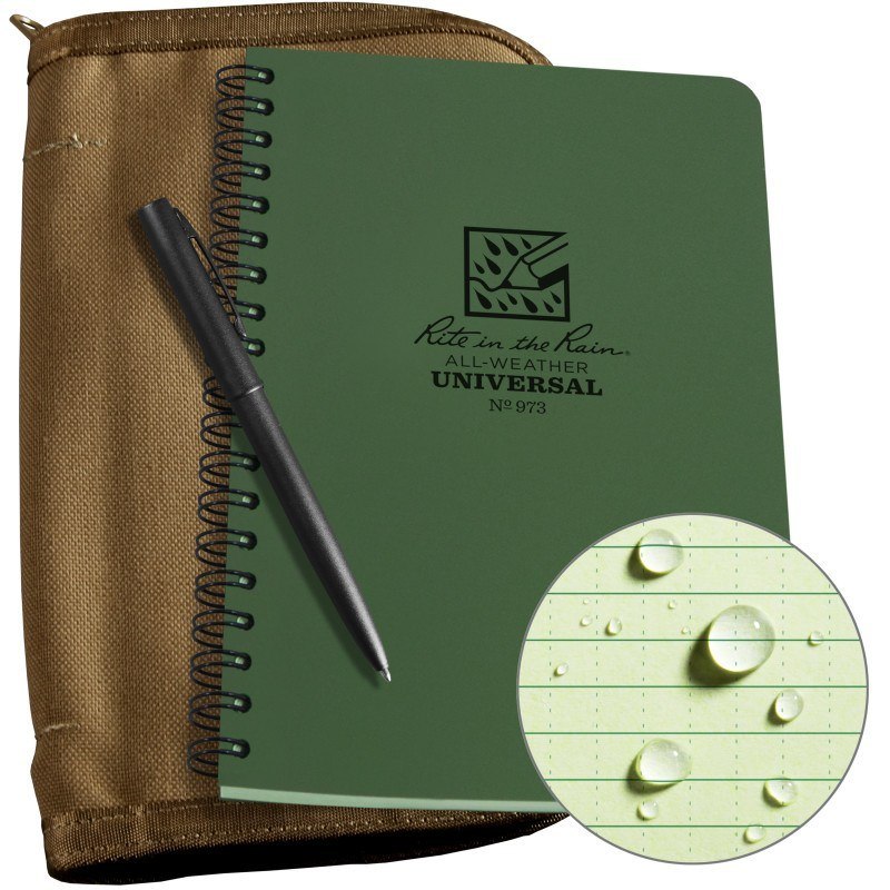 Rite in the Rain Side Spiral Notebook Kit - Tan Book / Tan Cover