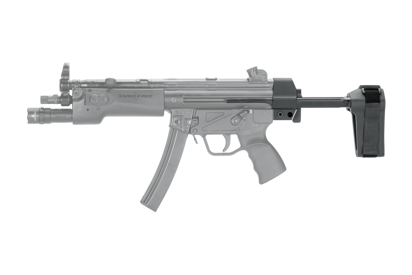 SB Tactical HK PDW 3 POSITION ADJUSTABLE BRACE, MP5/HK53, BLACK