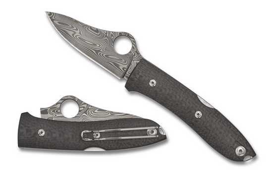 Spyderco SpyOpera Carbon Fiber Damasteel-Thor Sprint Run