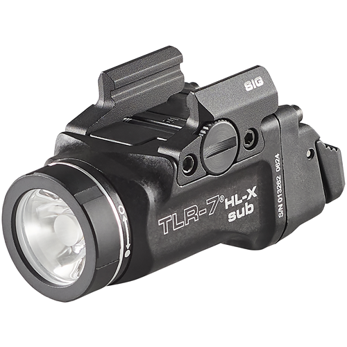 Streamlight TLR-7 HL-X sub USB (SIG SAUER P365/XL closed rail systems*) - Includes mounting kit with key, multi-tool, (1) SL-B9 Li-Ion rechargeable battery pack, and USB-C cord - Black