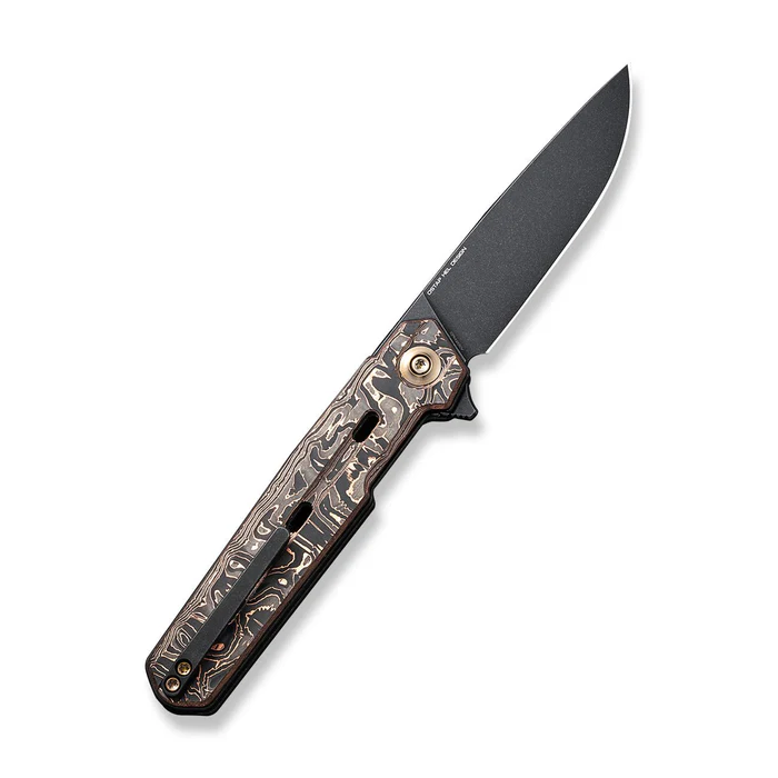 We Knife WEKNIFE Navo Flipper Knife Carbon Fiber Handle (3.25"" CPM 20CV Blade) WE22026-5