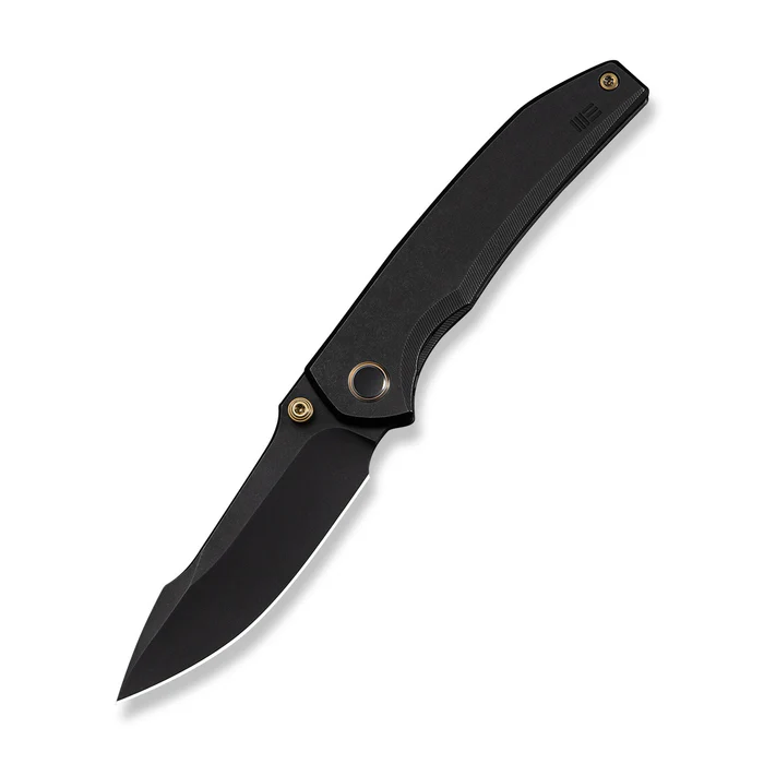 We Knife Ryson Thumb Stud Knife Black Titanium Handle (3.33"" Black Stonewashed Bohler M390 Blade)