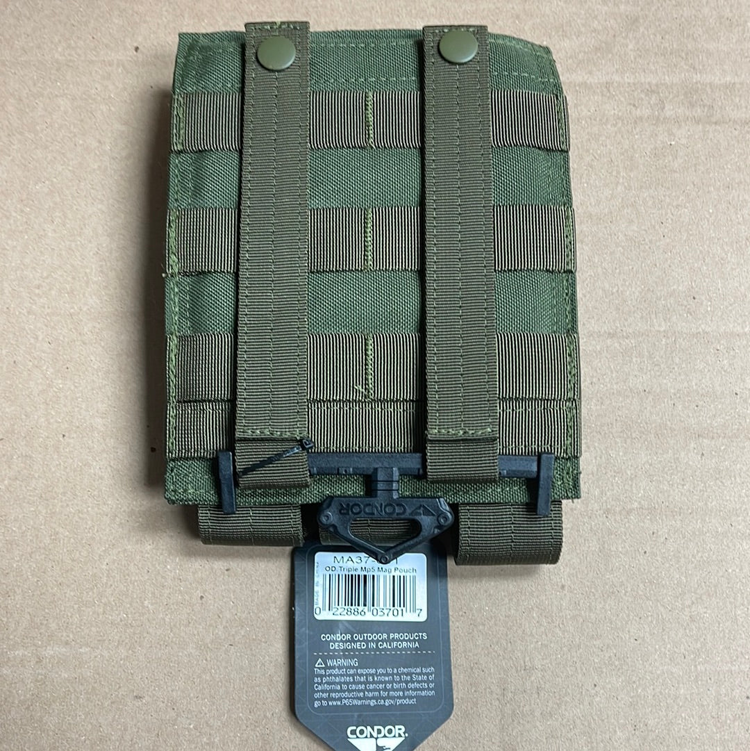 Tactical Pouch: Triple MP5 Mag Pouch, OD Green MA37-001