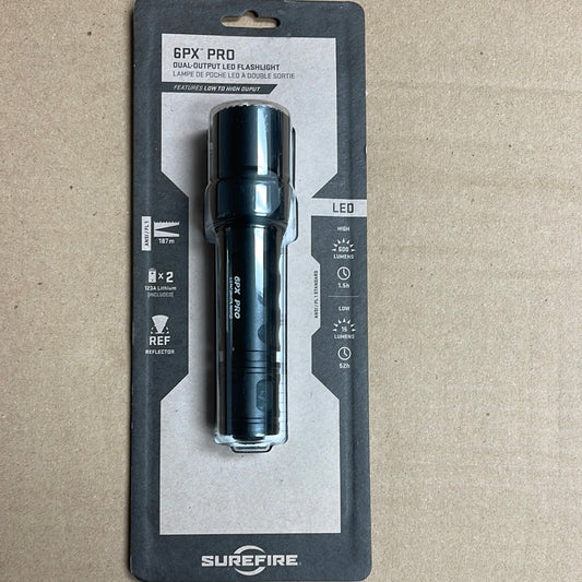 SureFire Flashlight 6PX Pro, 2-Stage 15/320 Lum, Black 6PX-D-BK