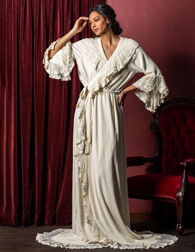 Christine's White Dressing Gown 21832 by Victorian Trading Co