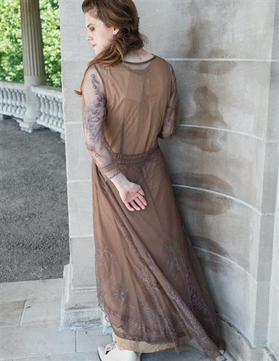 Tea Party Garden Dress Cocoa Size Small 30698 Victorian Trading