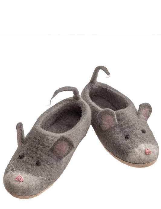 Woolen Mouse Slippers 31829 by Victorian Trading Co