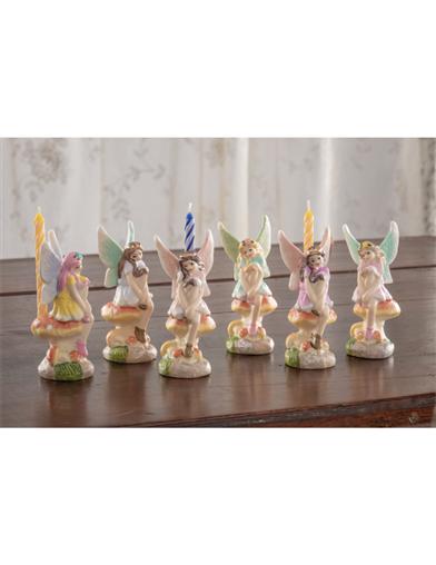 Fairy Birthday Candle Holders (set Of 6) 31881 by Victorian Trading Co