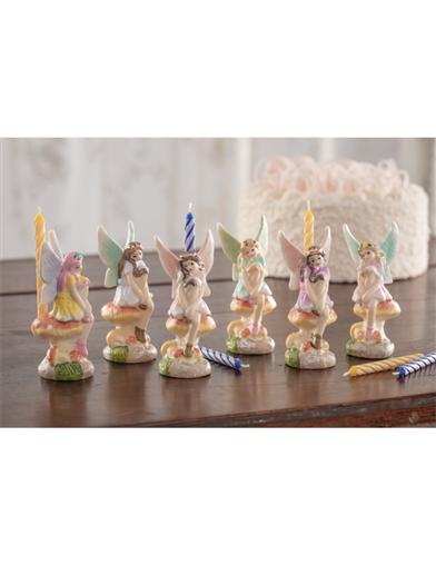 Fairy Birthday Candle Holders (set Of 6) 31881 by Victorian Trading Co