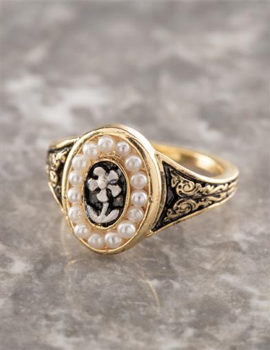Forget-me-not Mourning Ring 32244