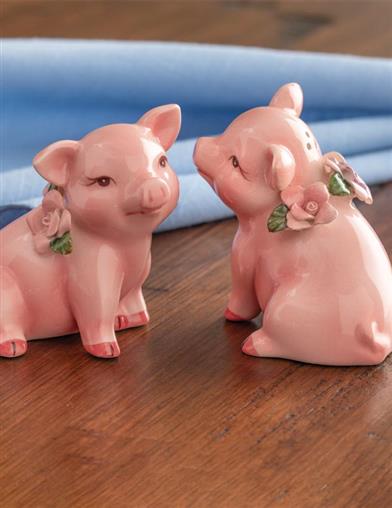Posy & Petunia Pig Salt And Pepper Shakers 32286