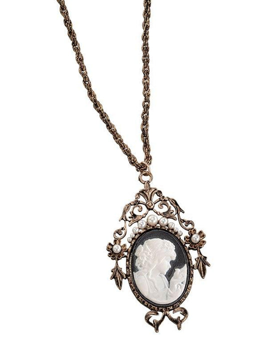 Filigreed Cameo Pendant Necklace 32393