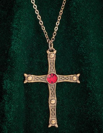 Straffordshire Hoard Bronze Cross Pendant Necklace 32793