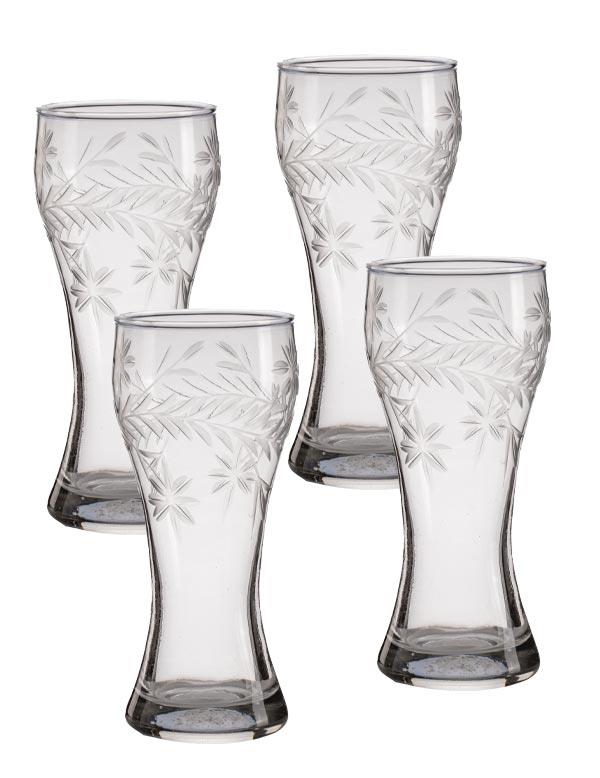 Bavarian Beer Garden Etched Glasses (set Of 4) 33017 Victorian Trading Co