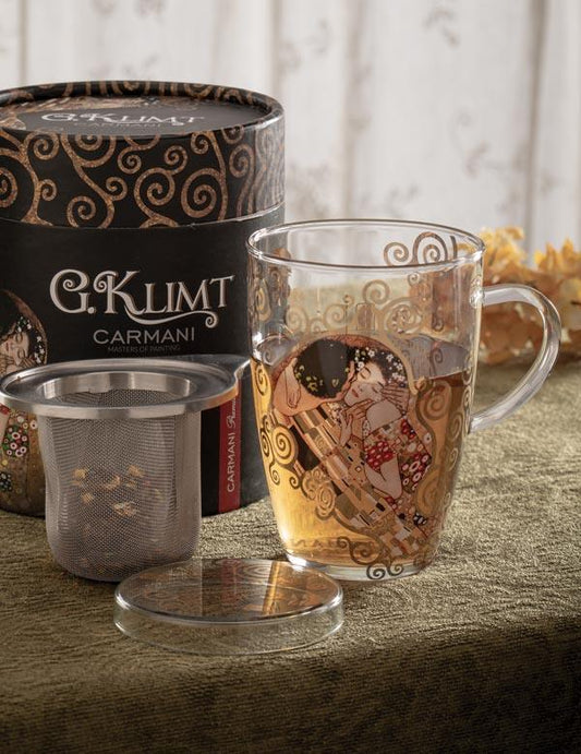 Gustav Klimt's The Kiss Tea For One Glass Mug 33066