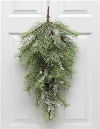 Frosted Pine Door Swag 33098
