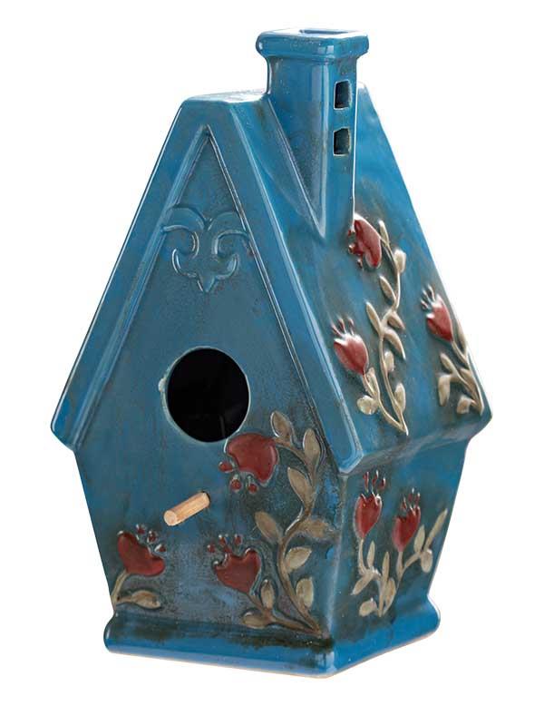 Majolica Blue Birdhouse 33310