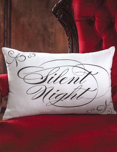 Spencerian Silent Night Pillow 33539