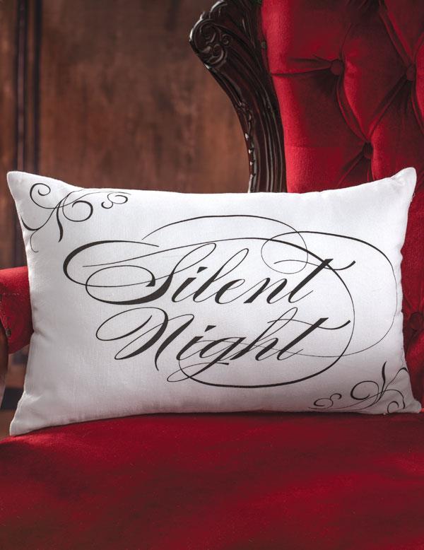 Spencerian Silent Night Pillow 33539