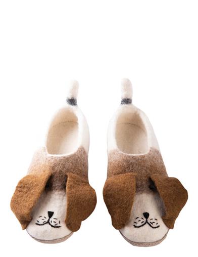 Woolen Whimsy Lucky Dog Slippers 33721 by Victorian Trading Co