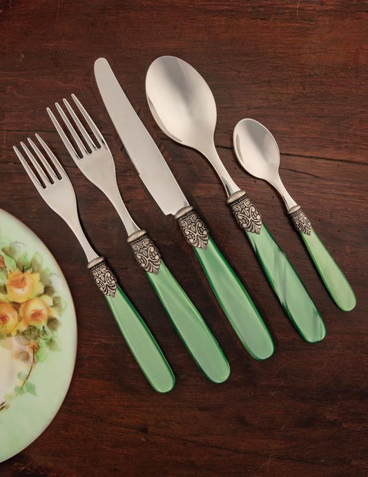 Emerald Stainless Steel Flatware Set (5 Piece Set) 33726 by Victorian Trading Co