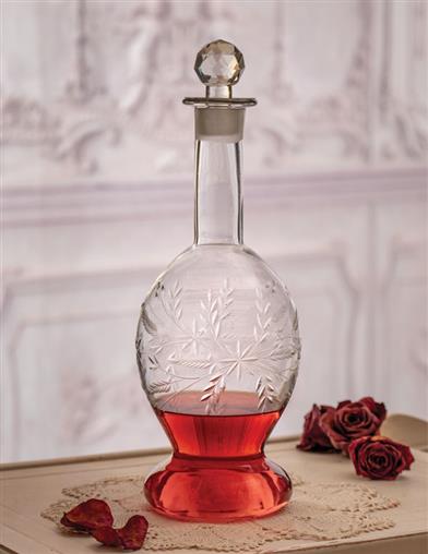 Etched Alpine Glass Decanter 33772 by Victorian Trading Co