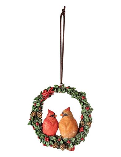 Birds Of A Feather Wreath Ornament (set Of 2) 33806