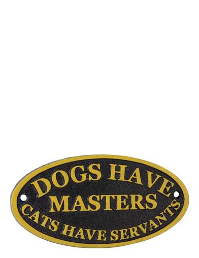 Dogs Have Masters Sign 34226