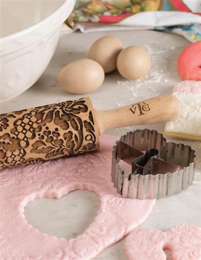 Hearts And Lace Rolling Pin 34240 by Victorian Trading Co