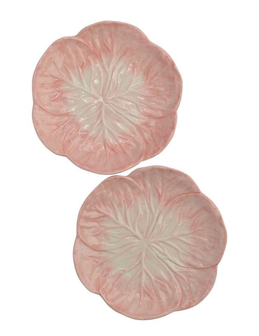 Pink Cabbageware Plate (set Of 2) 34491