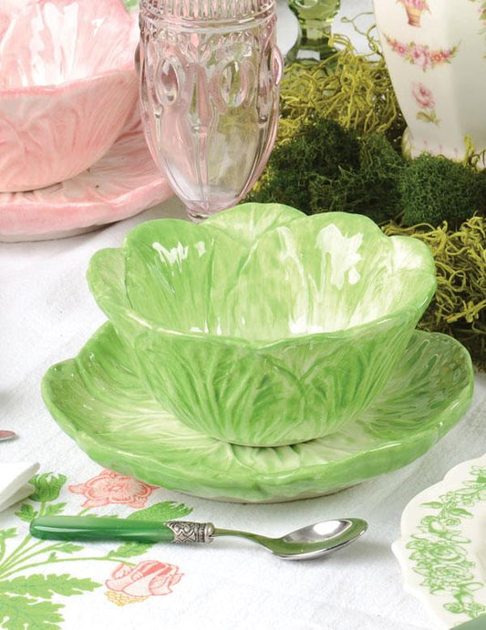 Green Cabbageware Plate (set Of 2) 34492 by Victorian Trading Co