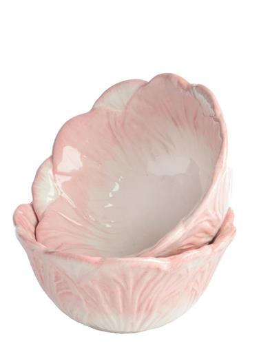 Pink Cabbageware Bowl (set Of 2) 34493