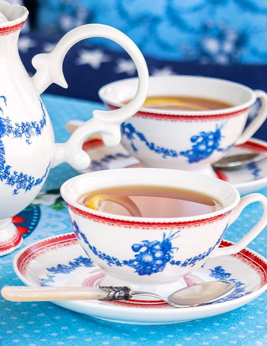 Summer Fruit Toile Teacup And Saucer 34648