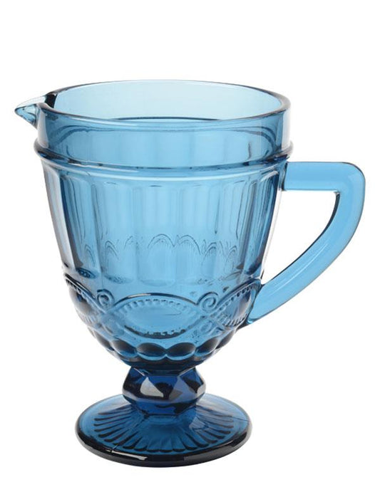 Santorini Blue Glass Pitcher 34672 by Victorian Trading Co