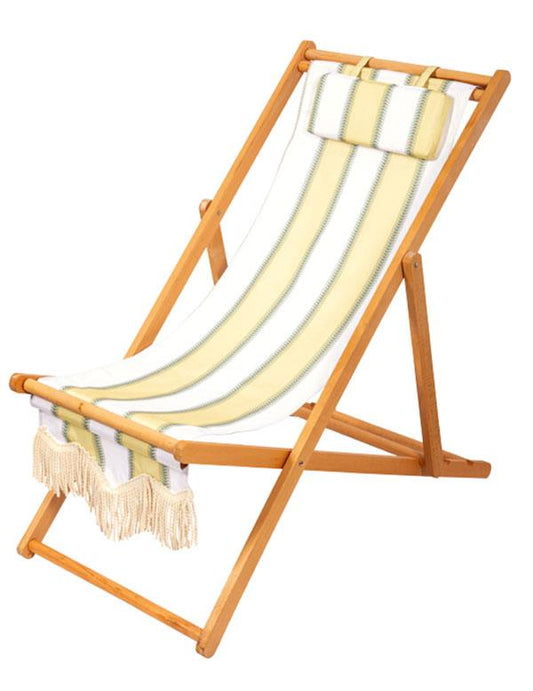 Willow Stripe Fringed Deck Chair 34676