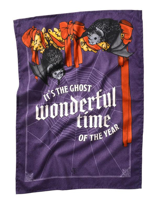 Ghost Wonderful Time Of The Year Tea Towel 34824 by Victorian Trading Co