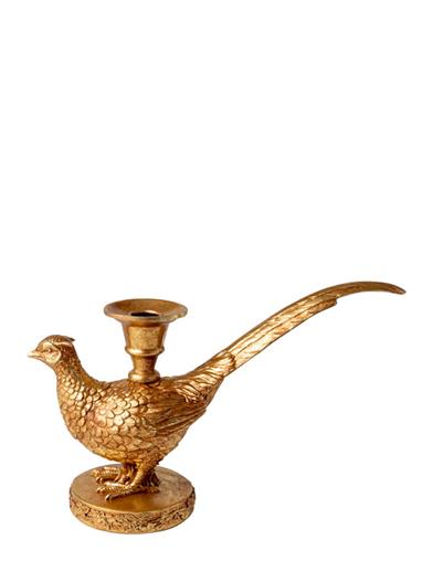 Gilded Pheasant Candle Stick Holder 34867