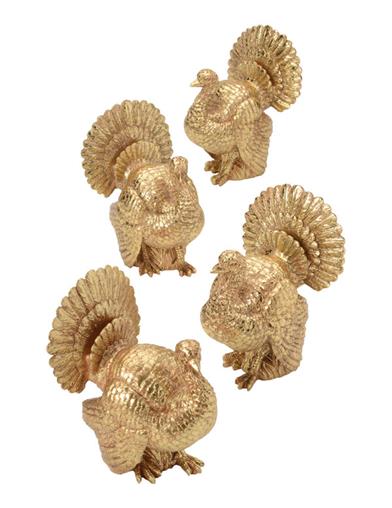 Golden Gobbler Turkey Placecard Holders 34890