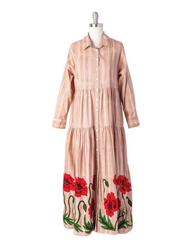 Field Of Poppies Shirtdress 35154 Small  by Victorian Trading Co