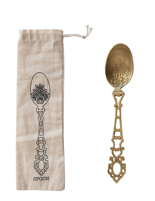 Etched Brass Spoon 35203 by Victorian Trading Co