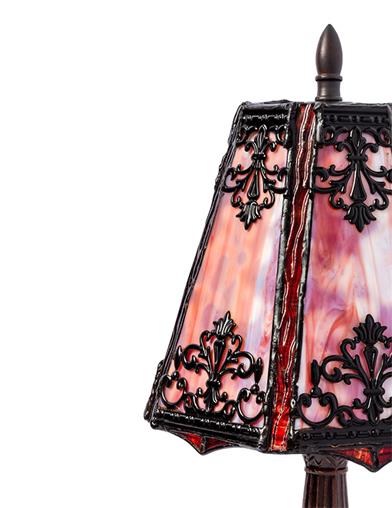 Marbled Mauve Glow Stained Glass Lamp 35246 Victorian Trading Co