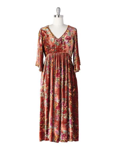 April Cornell Marigold Velvet Dress 35282