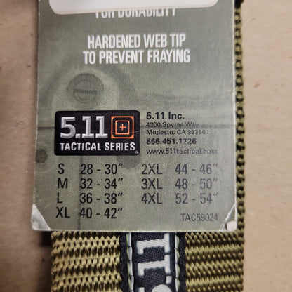 5.11 Tactical TDU Belt 1.75" in TDU Green, Size Small (28-30) for Comfort
