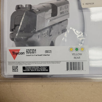 Trijicon 3-Dot Sight with Green Front and Yellow Rear for Kimber Pistols