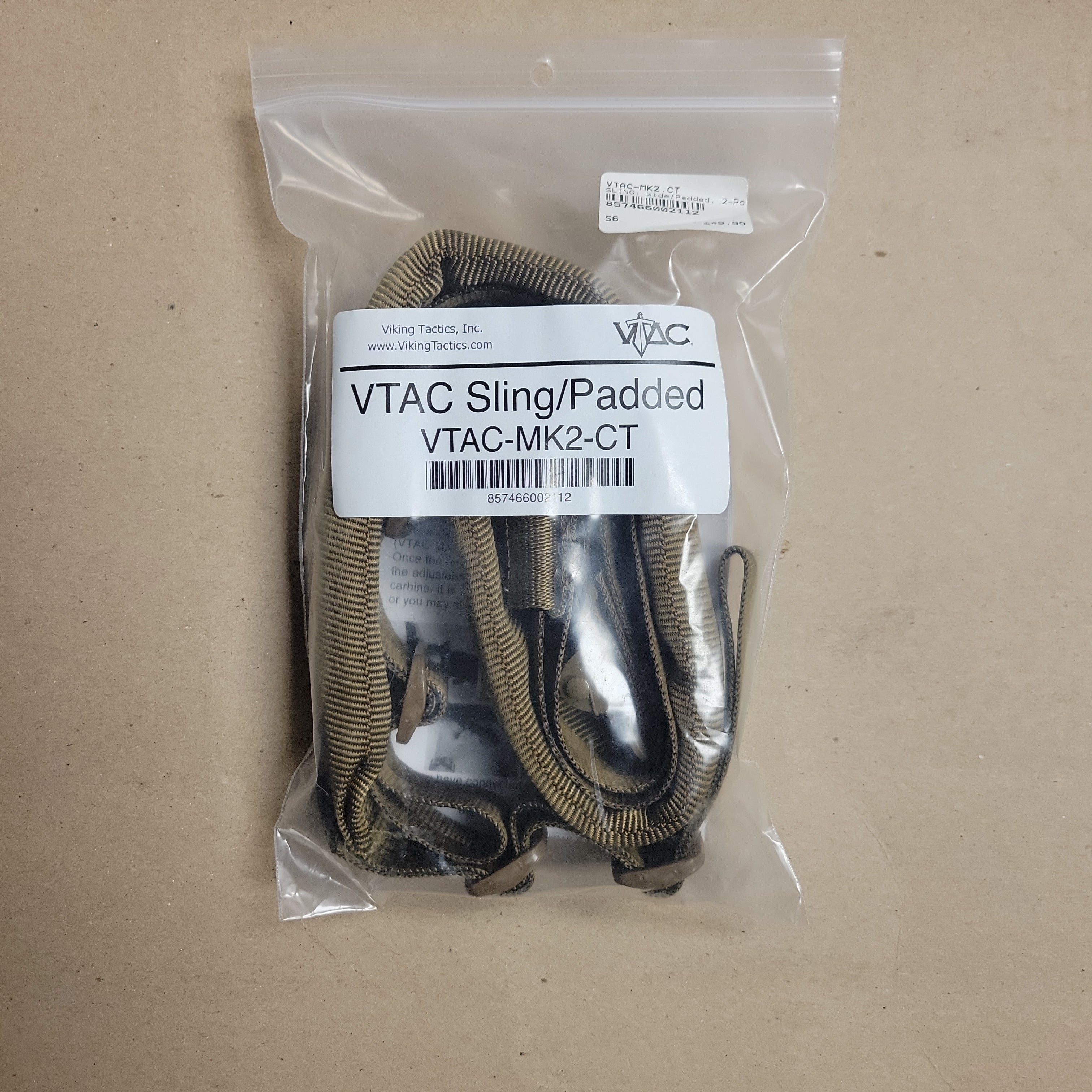 VTAC Rifle SLING: Wide Padded 2-Point, Quick Adjust, CoyoteTan VTAC-MK ...
